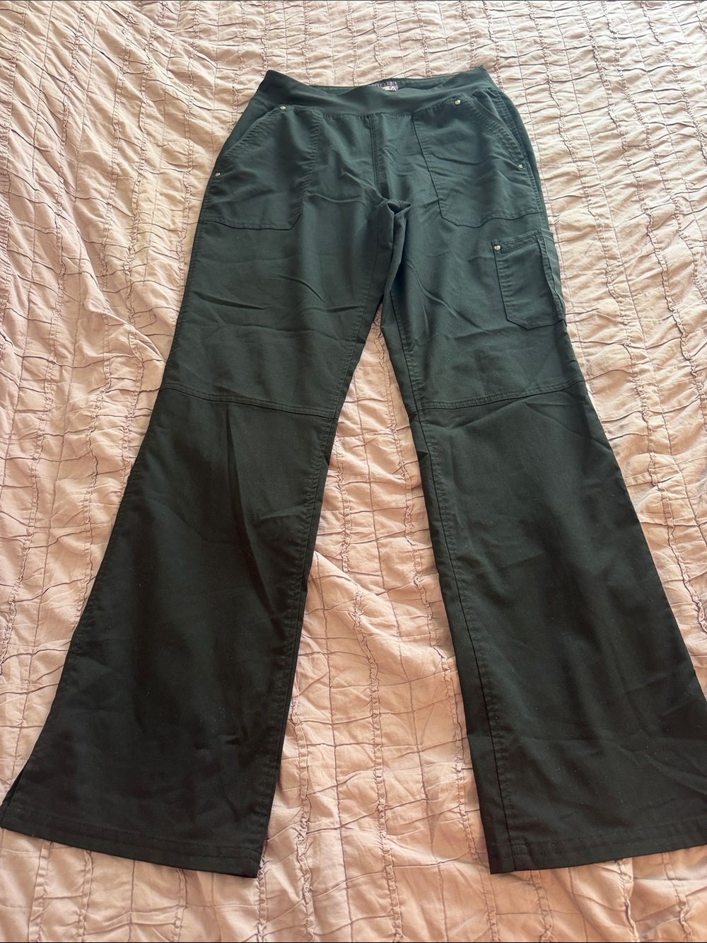 healing hands black Flared Scrub Pants